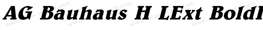 AG Bauhaus H LExt BoldItalic字体转换